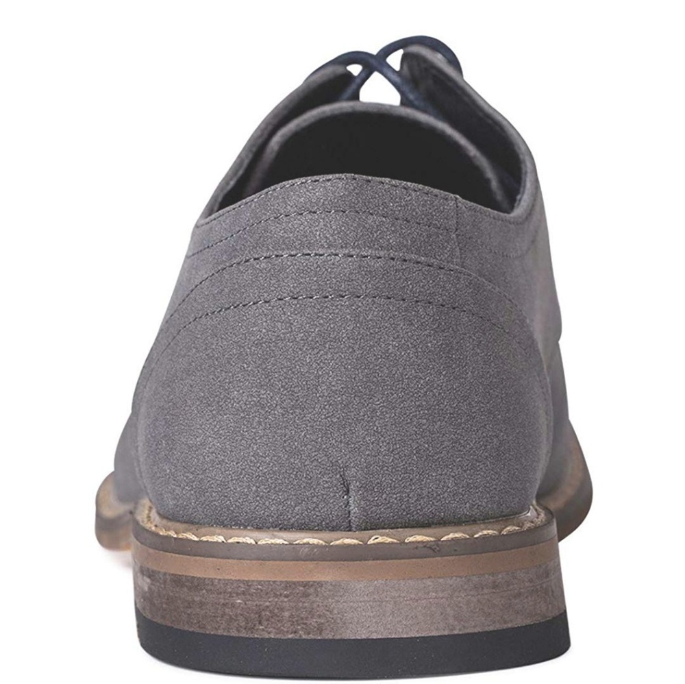 Men's Suede Oxford Dress Shoes Lace Up - Picture 3 of 6